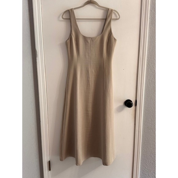 Joie Dresses & Skirts - Joie Tan Beige Sleeveless Scoop Neck Midi Dress with Pockets Size 4 NWT